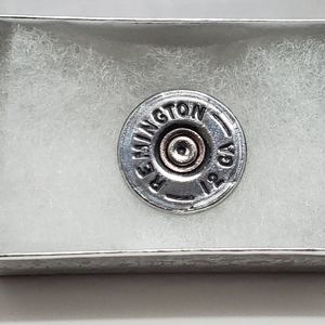 Men's 12 Gauge bullet lapel pin